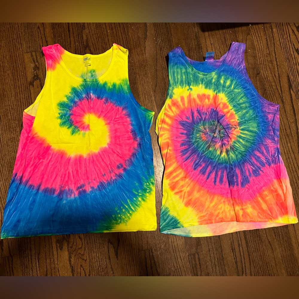 Two Tie Dye Tank Tops
